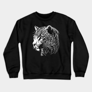 Leopard Head - Distressed Crewneck Sweatshirt